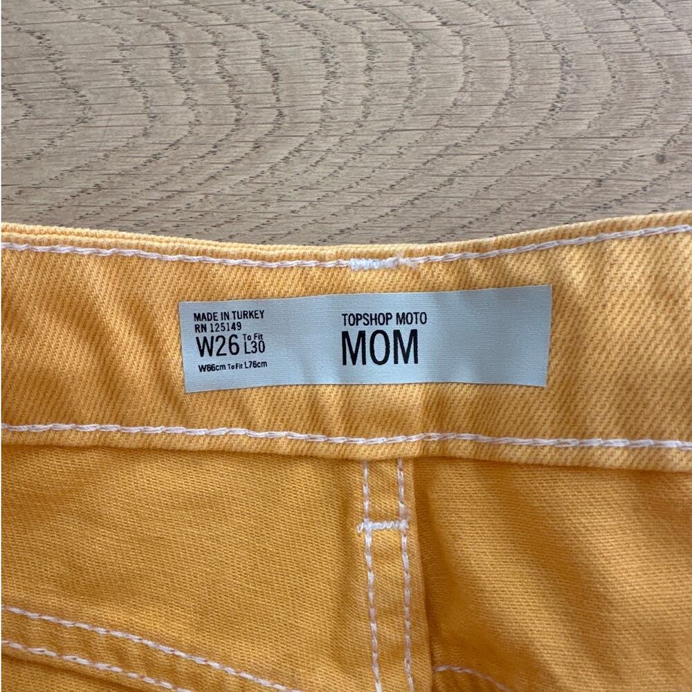 Topshop - Moto Mom Jeans in Yellow Orange - Picture 3 of 5